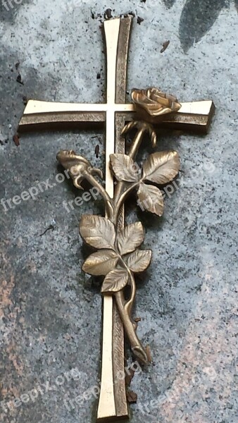 Cross Hope Cemetery Tombstone Sign Of The Cross