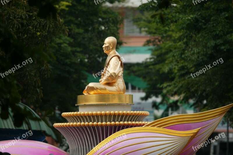 Budha Monk Gold Buddhism Phramongkolthepmuni