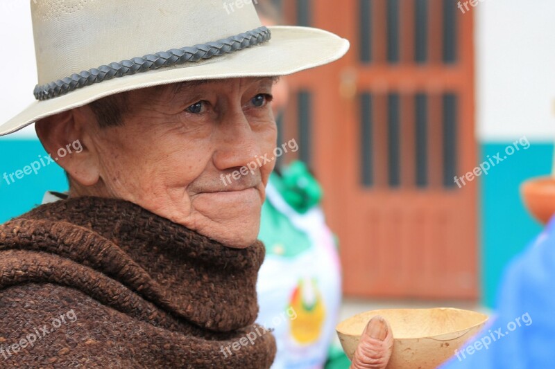 Grandfather Peasant Colombia Free Photos