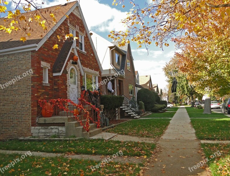 House Entrance Stairs Street City