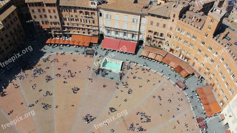 Siena Piazza Middle Ages Architecture Landscape