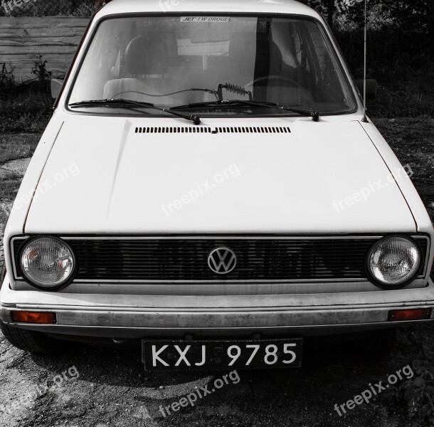 Car Volkswagen Golf Old The Vehicle