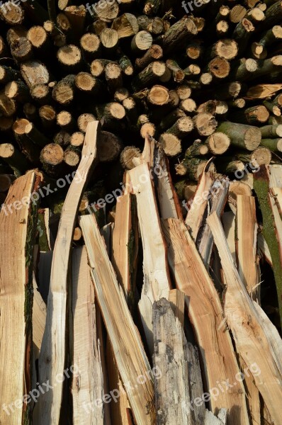 Wood Firewood Holzstapel Growing Stock Timber