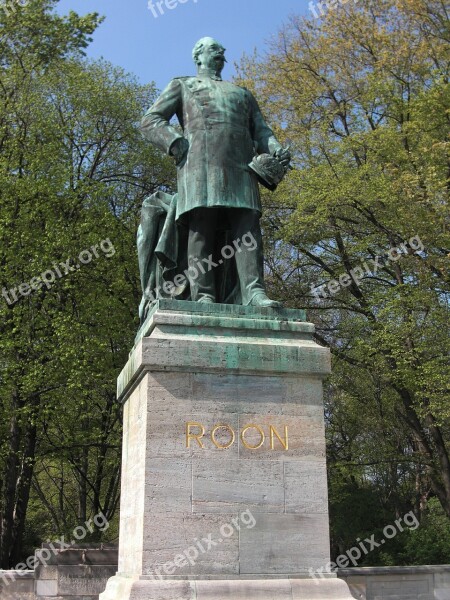 Albrecht By Roon Statue Berlin Monument Bronze Statue