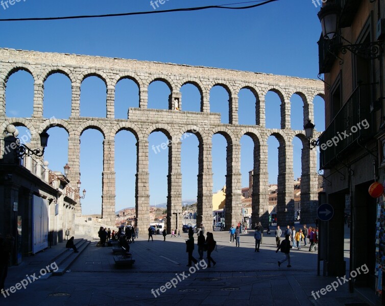 Aqueduct Architecture Monument Roman Segovia