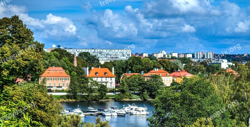 Stockholm Sweden Boats Water Nature