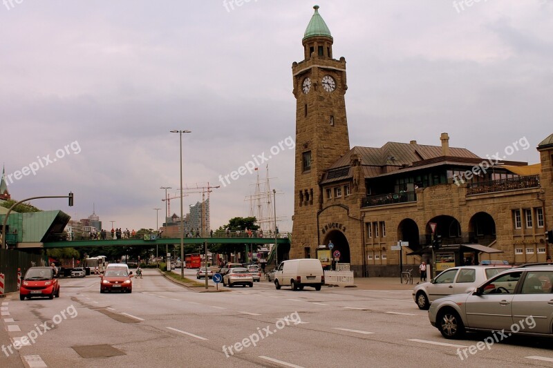 Landing Bridge Hamburg Tower Building Germany