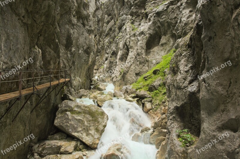 Höllentalklamm Gorge Hiking River Mountains