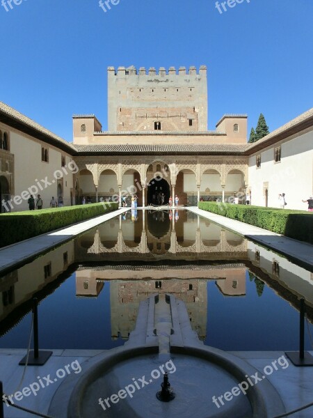 Myrtle Court Nasridenpalast Alhambra Spain Andalusia