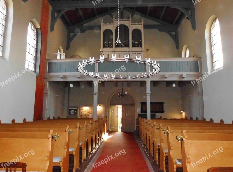 Church Building Input Benches Organ