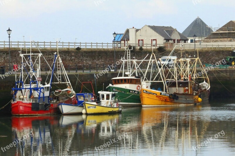 Boats Harbour Sail Fishing Sea