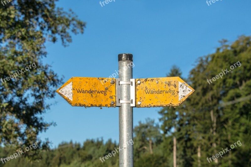 Signposts Hiking Trails Shield Direction Directory