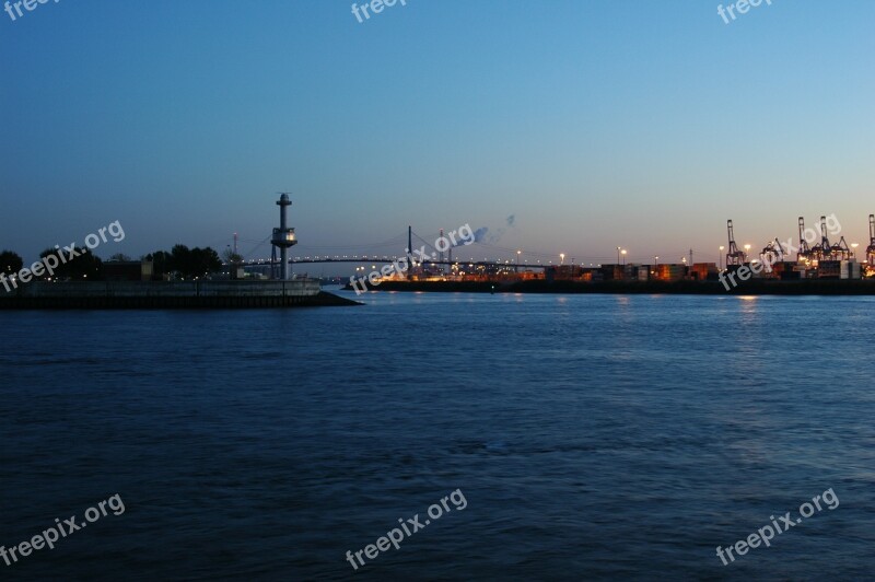 Bridge Elbe Hamburg Köhlbrand Bridge Port