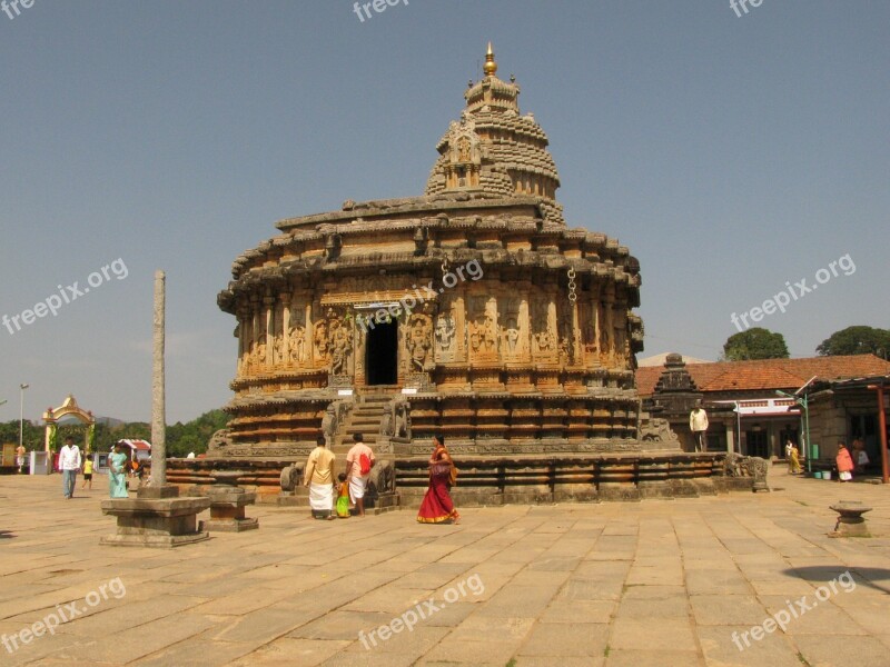 Temple Shringeri Karnataka India Architecture