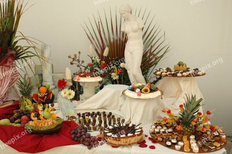 Buffet Sculpture Wedding Free Photos