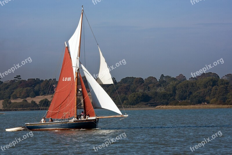 Sailboat Rigging Wooden Single Mast Sails