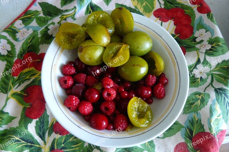 Health Still Life Food Plate Plum