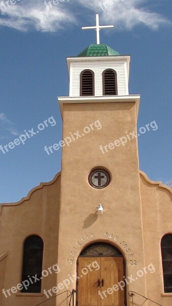 Church New Mexico Cerrillos Architecture Historic