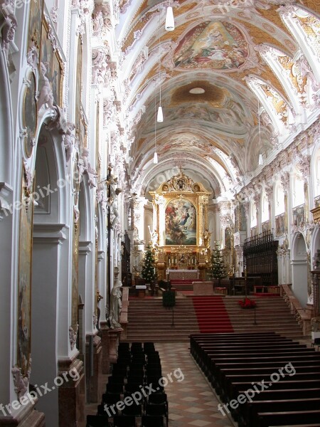 Church Baroque Bavaria Nave Chapel