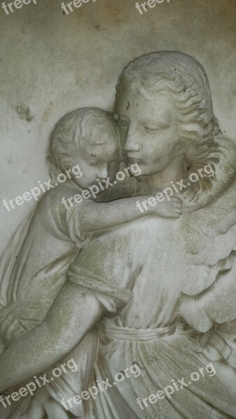 Angel Mother Child Christianity Faith