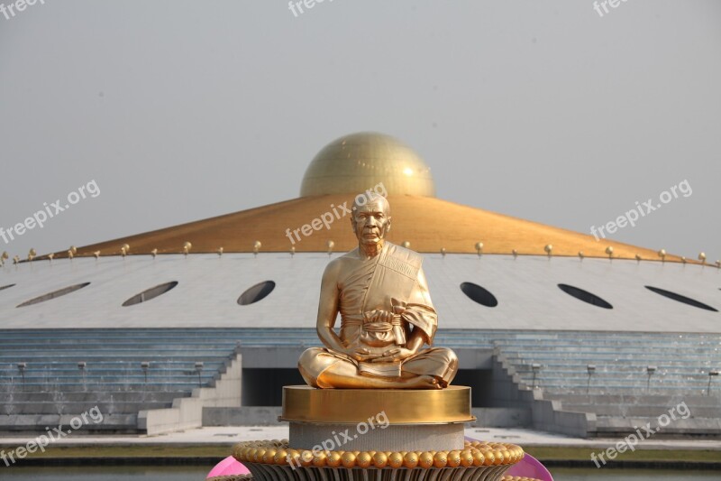 Budha Monk Gold Buddhism Phramongkolthepmuni