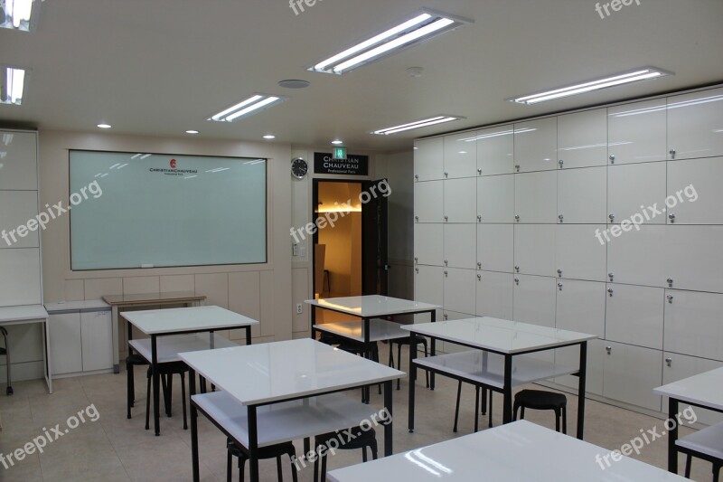 Desk Office In The Classroom Free Photos