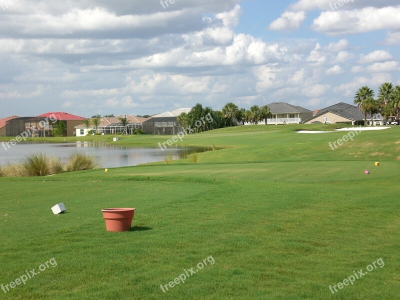 Golf Golf Course Lake Sport Grass