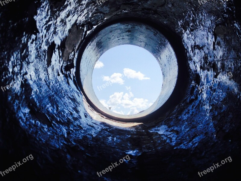 Porthole Hole Tube Sky Blue