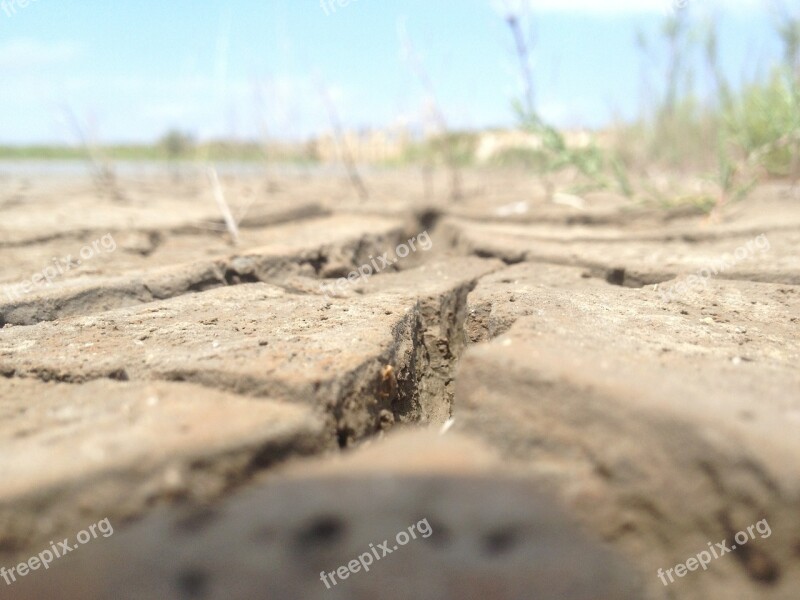 Desert Dry Cracked Ground Dirt