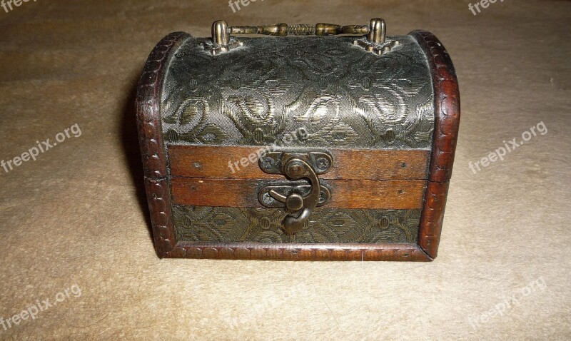 Box Treasure Wooden Antique Vintage