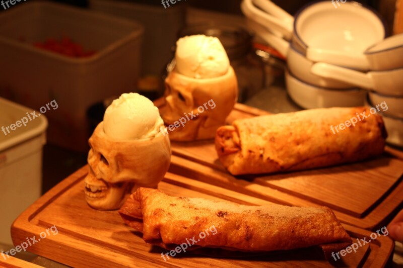 Ice Cream Dessert Mexican Restaurant Skull