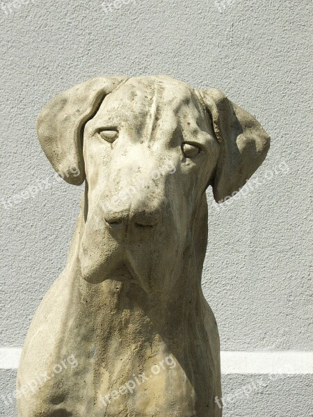 Dog Statue Stone Figure Stone Free Photos