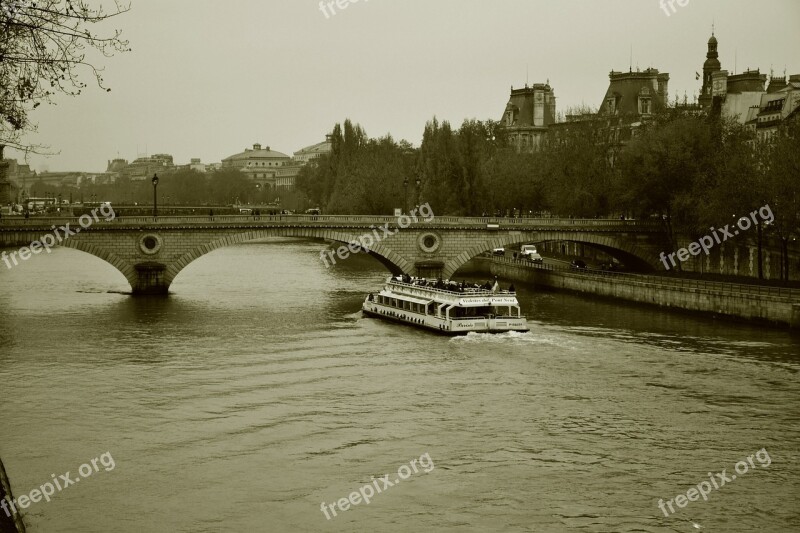 Paris Bridge Architecture France Monument