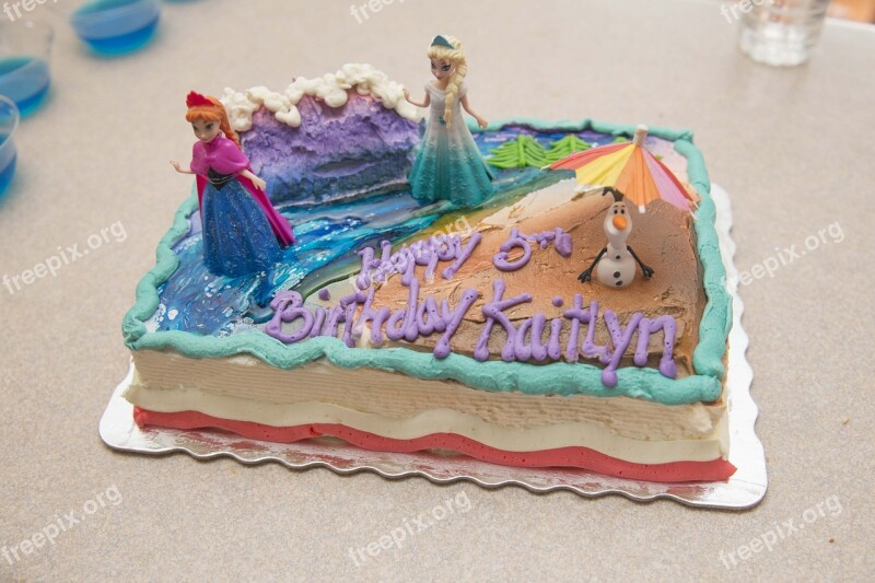 Birthday Cake Frozen Decoration Dessert