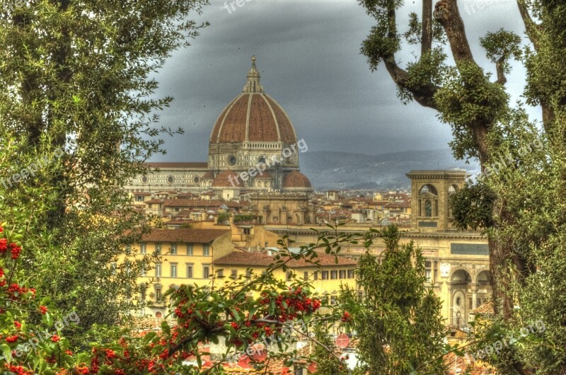 Florence Dome Tuscany Brunelleschi Hdr