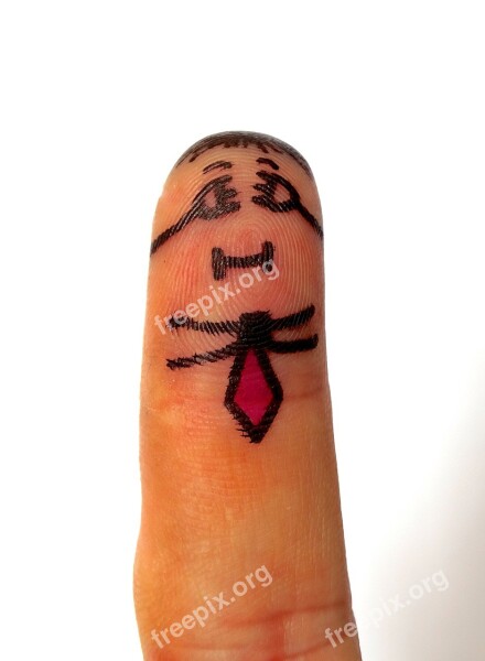 Finger Man Not See Finger Males Person