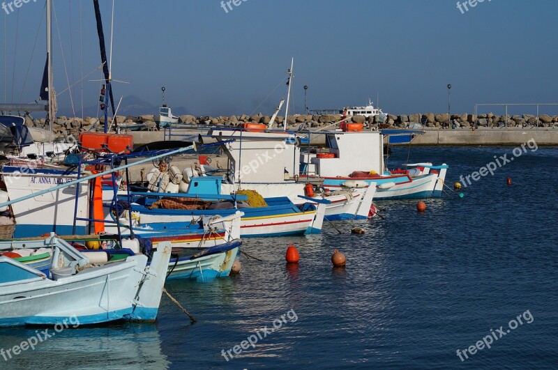 Fisherman Boats Port Greece Island