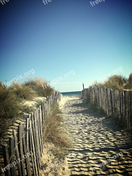 Beach Montpellier France Sand Sea