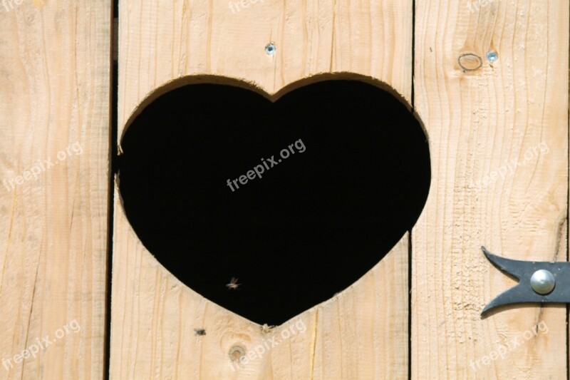 Heart Door Wooden Door Wood Romance