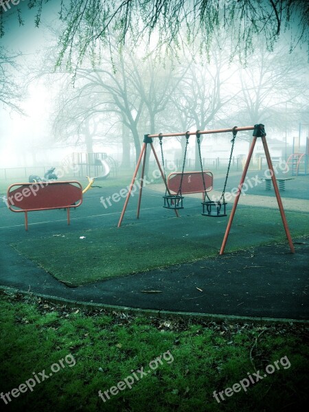 Ghost Spooky Park Mist Fog