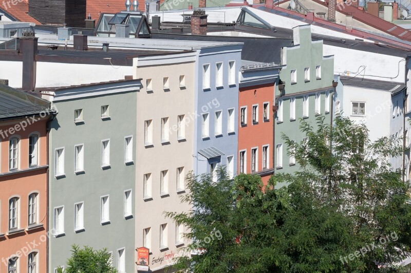 Houses Façades Colorful Building Architecture