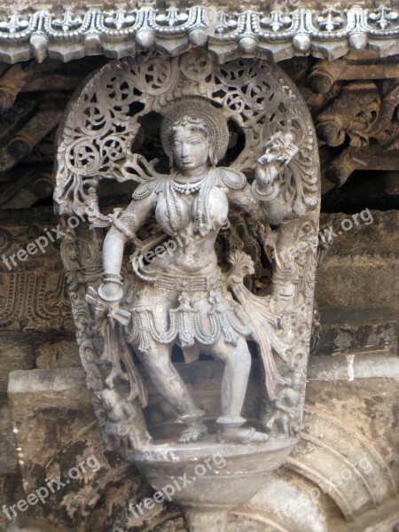 Sculpture Belur Carving Temple Religion