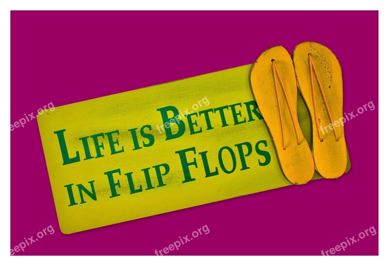 Flip Flops Shoes Shield Postcard Live