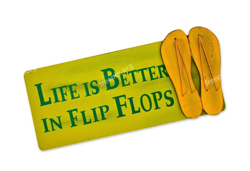 Flip Flops Shield Postcard Live Better