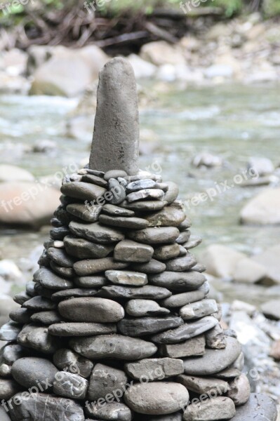 Stone Art Stones Nature Water Free Photos