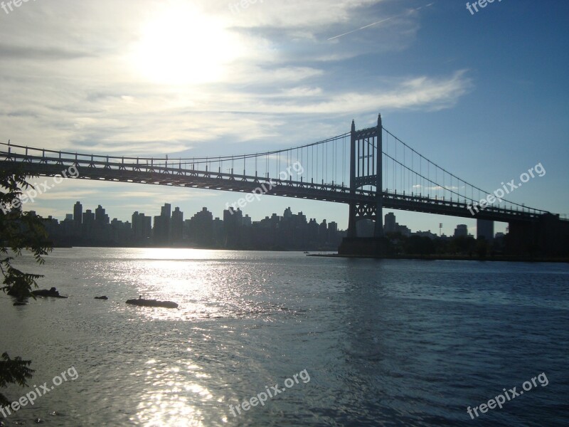 Suspension Bridge Bridge River Water City