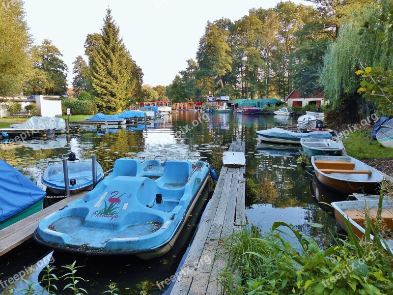 Boats Jetty Water Müggelsee Berlin