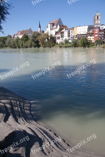 Wasserburg City Mud Bank Architecture