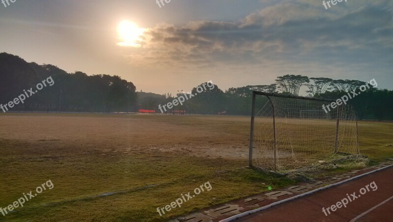 Playground Athletic Track Sunrise Free Photos