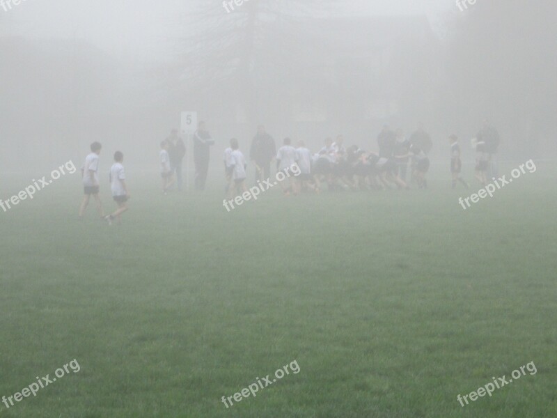 Rugby Fog Sport Playing Team